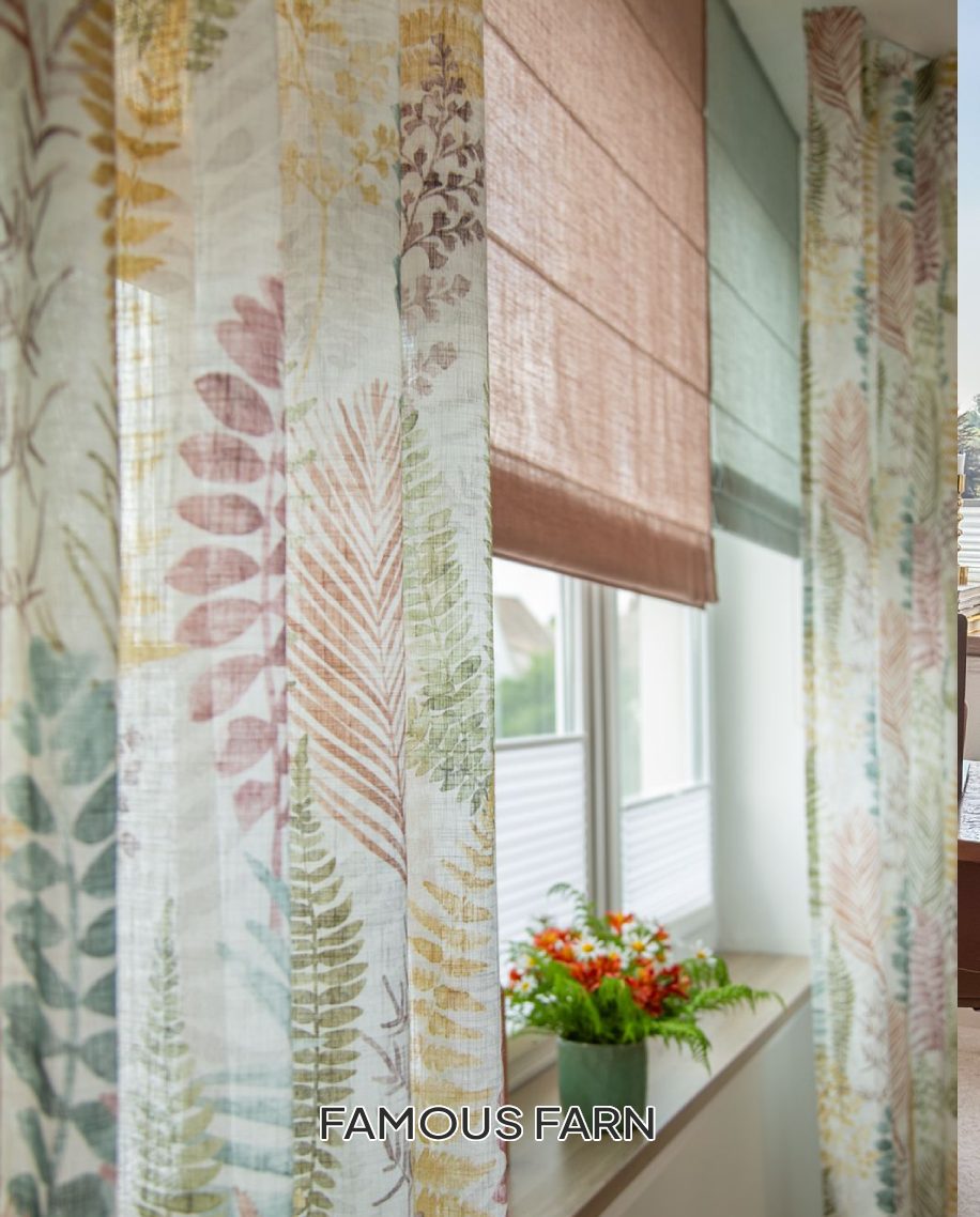 Famous Farn designer curtain fabric for elegant window decor
