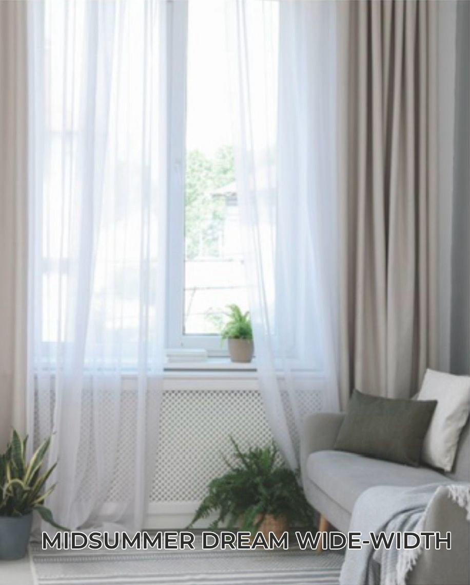 Midsummer Dream wide-width sheer fabric for elegant modern interiors